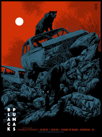Black Pumas (Blue) Poster by Ken Taylor
