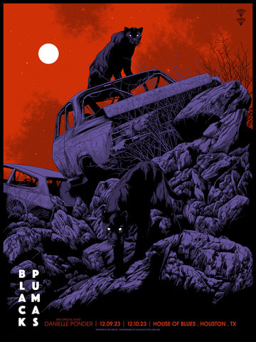 Black Pumas (Purple) Poster by Ken Taylor