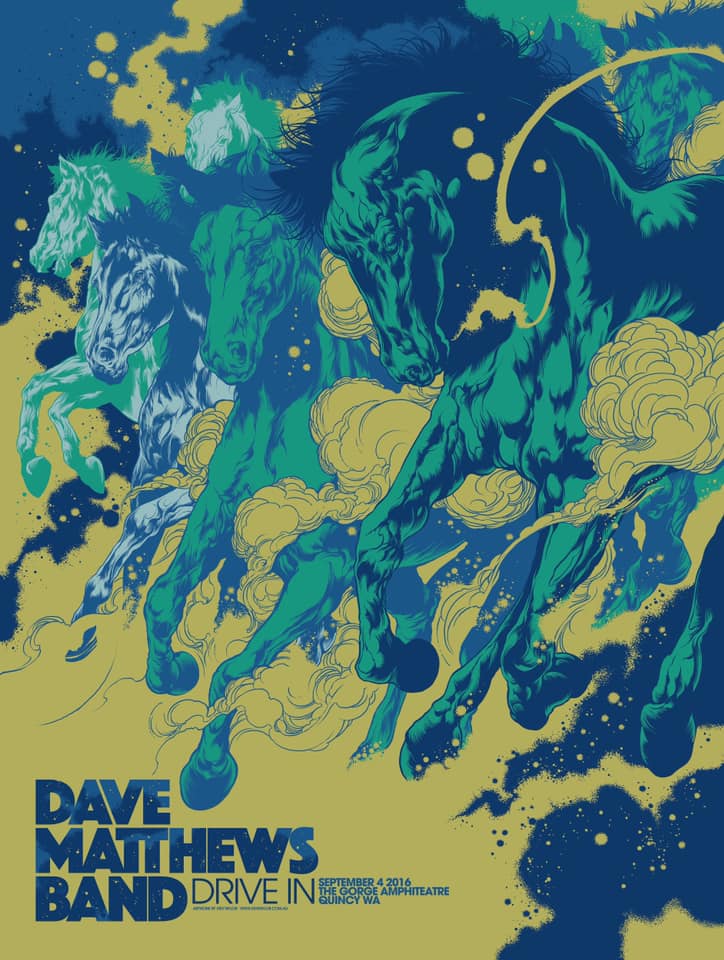 Dave Matthews Band Drive-In Poster by Ken Taylor