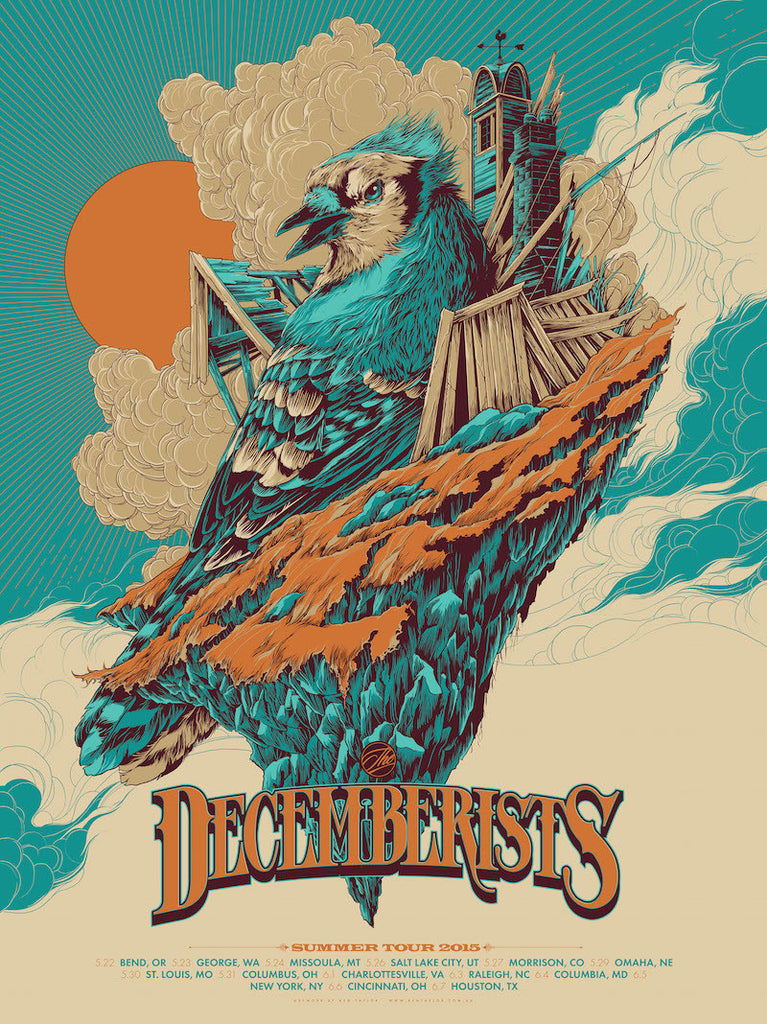 The Decemberists Summer Tour Poster by Ken Taylor (Scratch and Dent)