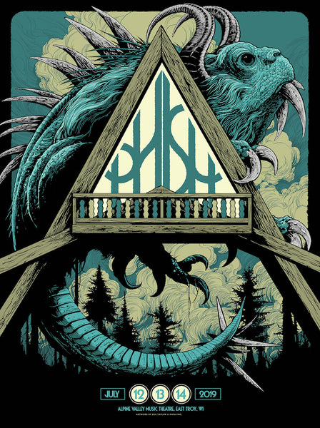 Phish Alpine Valley (Blue) Poster by Ken Taylor – Postersandtoys.com