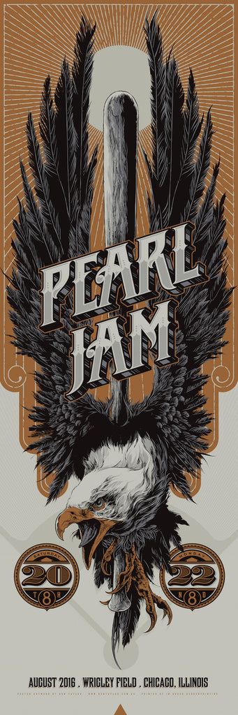 Pearl Jam (Wrigley Field) Poster by Ken Taylor (Variant)