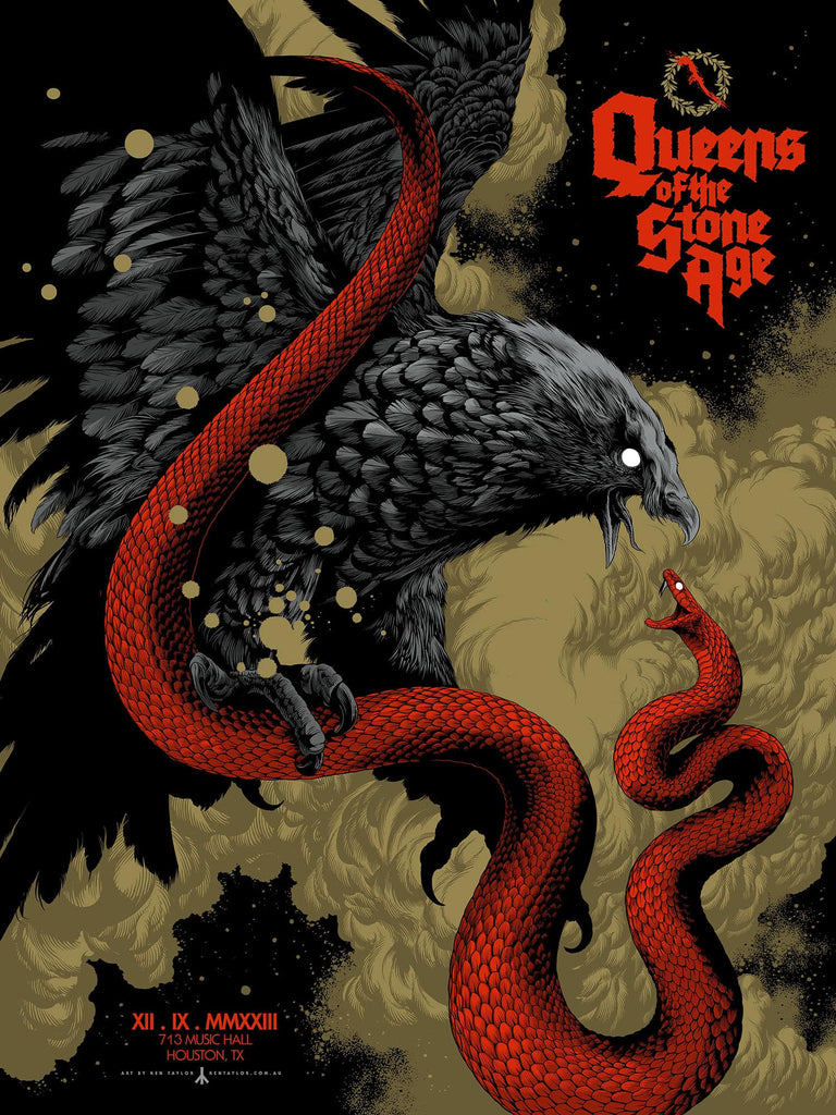 Queens of the Stone Age Houston Poster by Ken Taylor