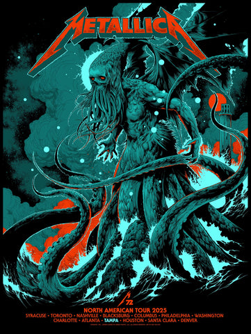 Metallica Tampa Poster by Ken Taylor
