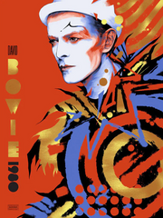 David Bowie GOLD FOIL Poster by Ken Taylor