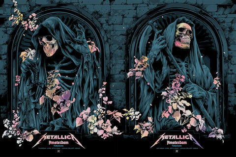 Metallica Amsterdam Poster Set (Foil Variants) by Ken Taylor