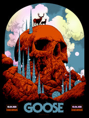 Goose (Blue Foil) Red Rocks Concert Poster by Ken Taylor