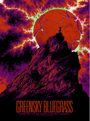 Greensky Bluegrass (Foil Variant) Red Rocks Poster by Ken Taylor