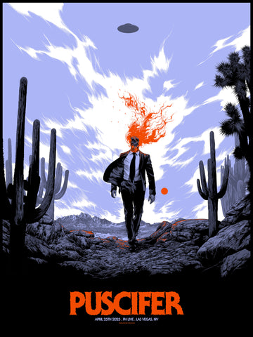Puscifer Vegas Concert Poster by Ken Taylor