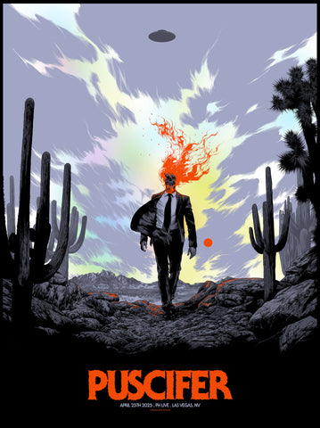 Puscifer (Foil Variant) Vegas Concert Poster by Ken Taylor