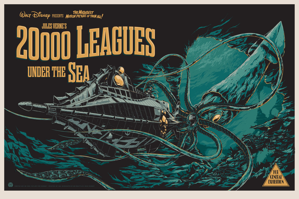20,000 Leagues Under the Sea Movie Poster by Ken Taylor