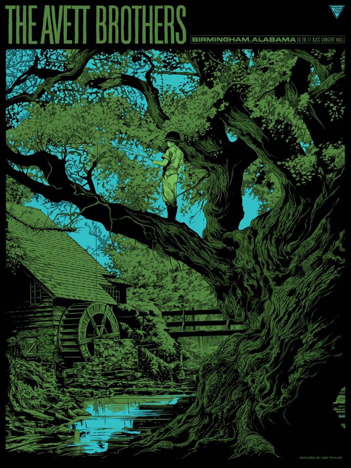 The Avett Brothers Birmingham Poster by Ken Taylor