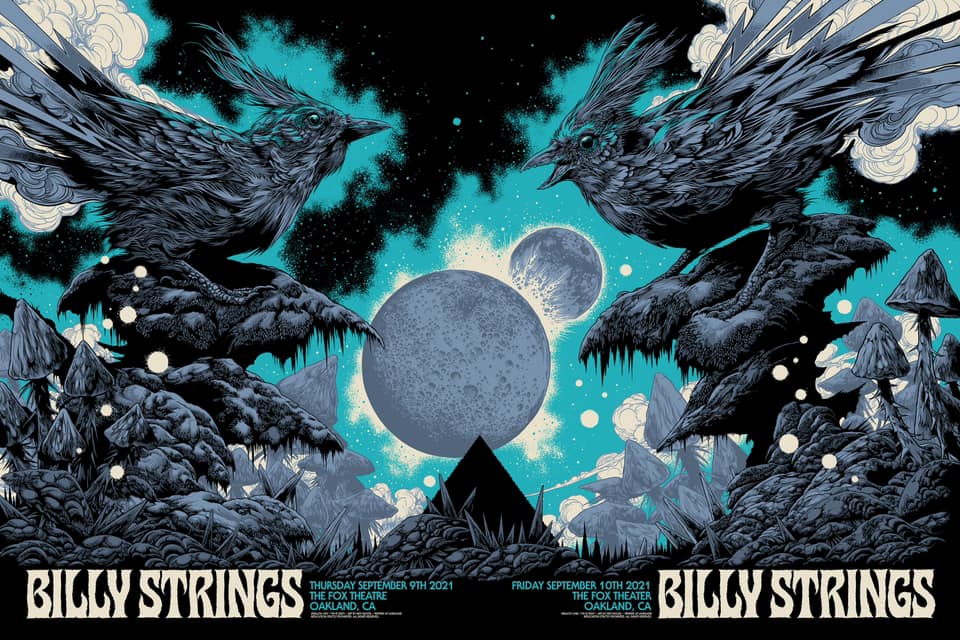 Billy Strings Oakland Poster by Ken Taylor (Uncut Diptych Edition)