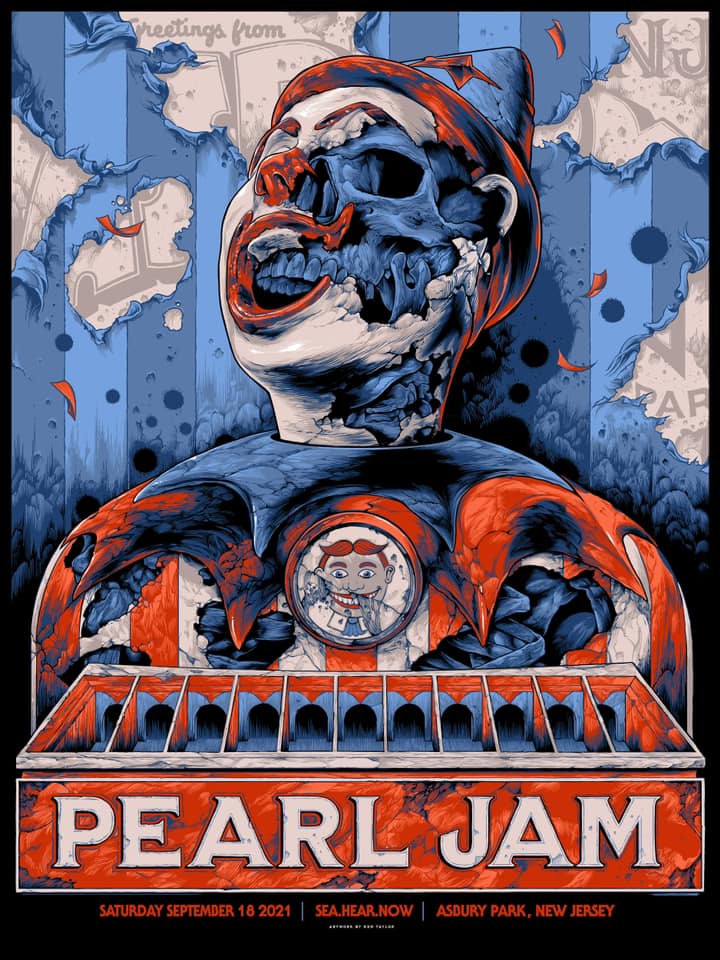 Pearl Jam NJ Concert Poster by Ken Taylor