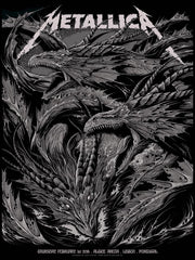 Metallica (Lisbon) Concert Posters by Ken Taylor SCRATCH/DENT