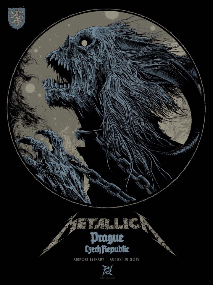 Metallica Prague Poster by Ken Taylor