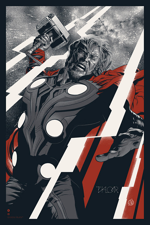 Thor (Variant) Poster by Martin Ansin