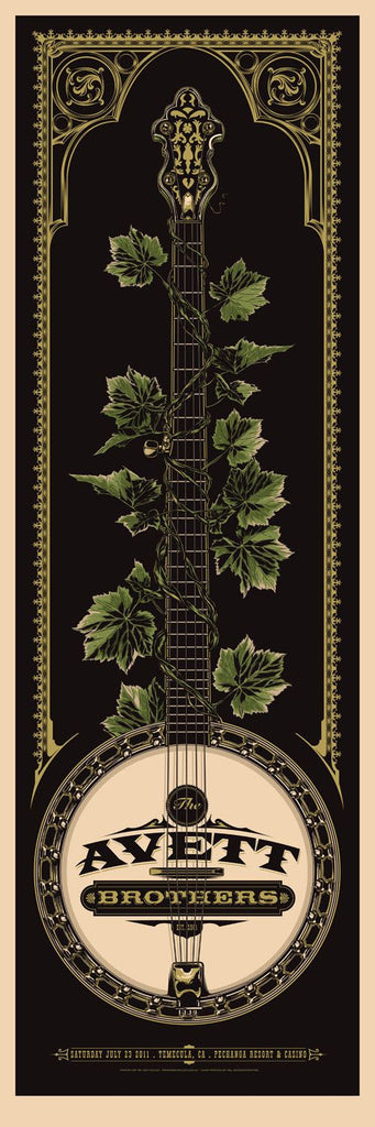 The Avett Brothers Temecula Concert Poster by Ken Taylor (SCRATCH/DENT)