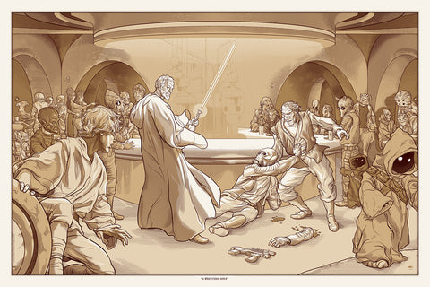 "A Wretched Hive" Star Wars Poster by Martin Ansin