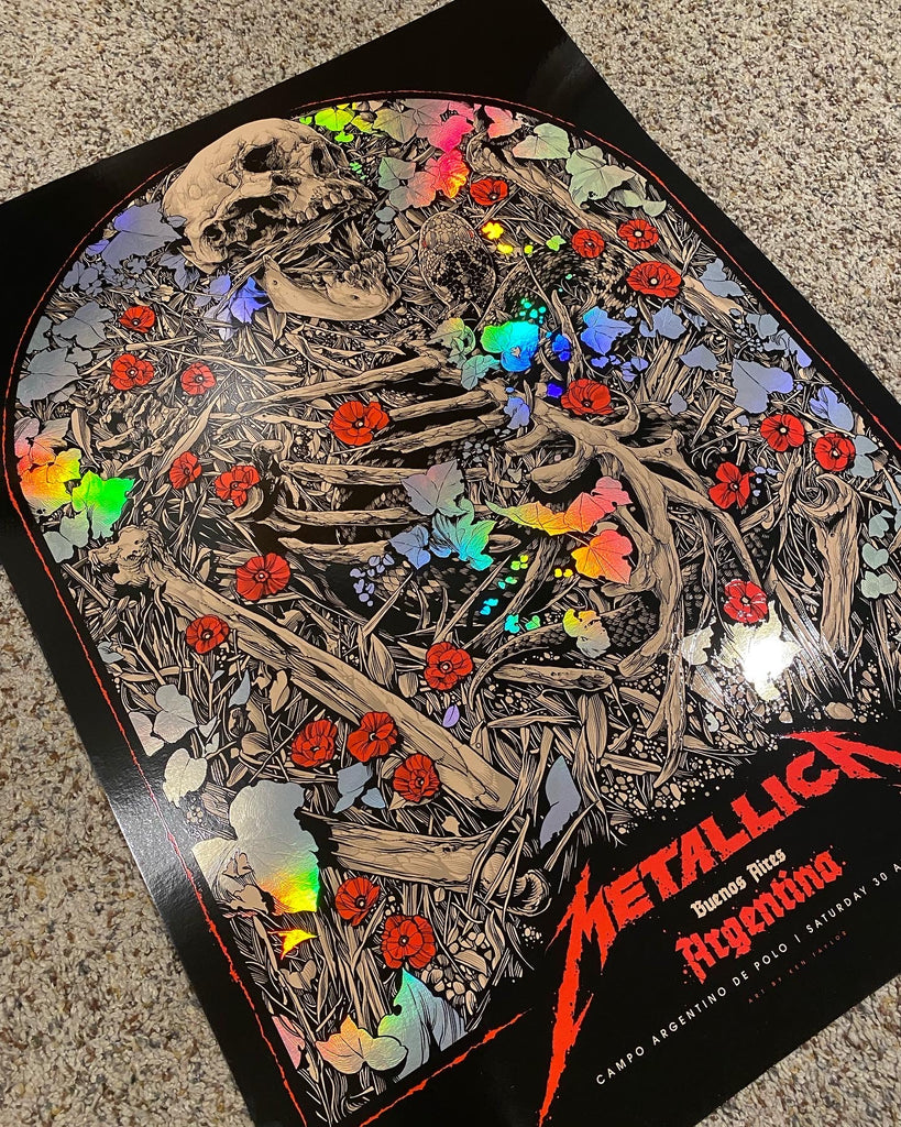 Metallica Argentina (Foil Variant) Poster by Ken Taylor