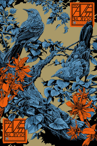 The Avett Brothers TX Poster (Uncut) by Ken Taylor