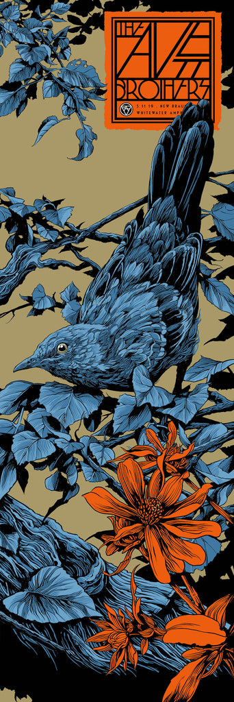 The Avett Brothers TX Poster (Night 2) by Ken Taylor
