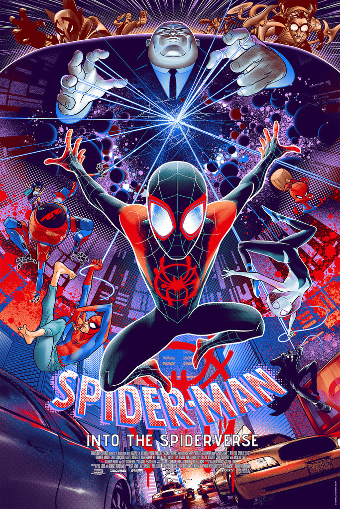 Into the Spider-Verse (Foil Variant) Poster by Martin Ansin
