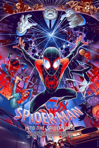 Into the Spider-Verse (Foil Variant) Poster by Martin Ansin