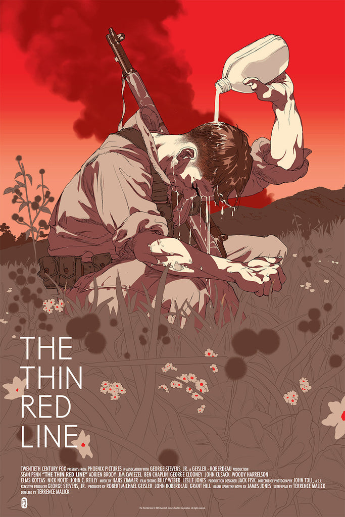 The Thin Red Line Poster (Variant) by Tomer Hanuka