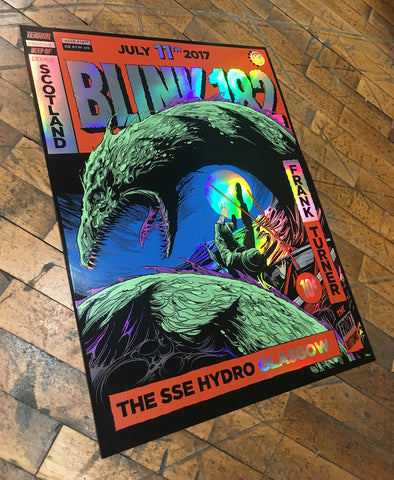 Blink-182 Glasgow Poster (foil variant) by Ken Taylor