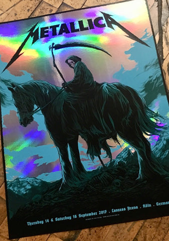 Metallica Koln (Foil Variant) Concert Poster by Ken Taylor