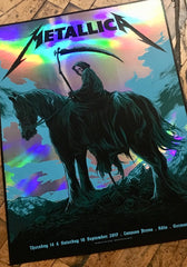 Metallica Koln (Foil Variant) Concert Poster by Ken Taylor
