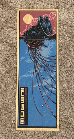 Mogwai Houston (Wood Variant, SCRATCH/DENT) Concert Poster by Ken Taylor