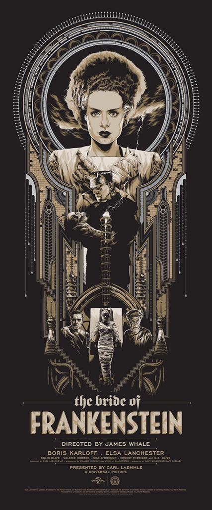 The Bride of Frankenstein (Variant) Poster by Ken Taylor