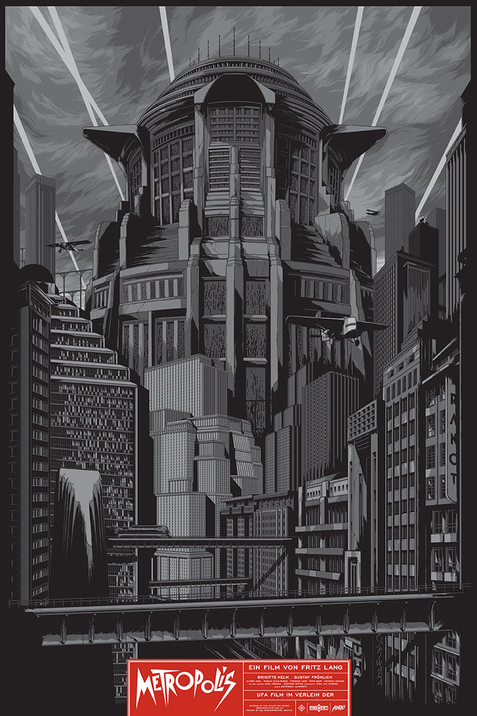 Metropolis Silver Movie Poster by Ken Taylor