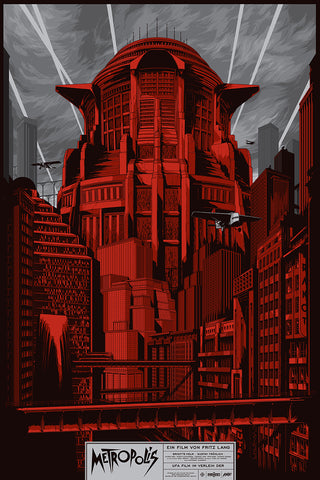 Metropolis (Red Variant) Movie Poster by Ken Taylor