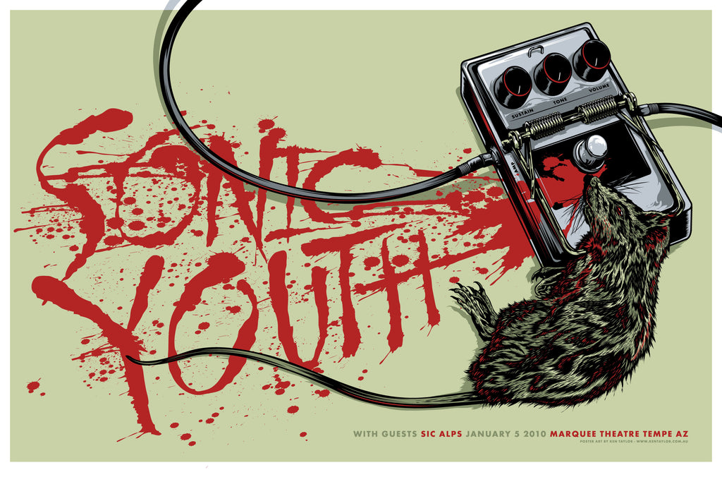 Sonic Youth Concert Poster by Ken Taylor