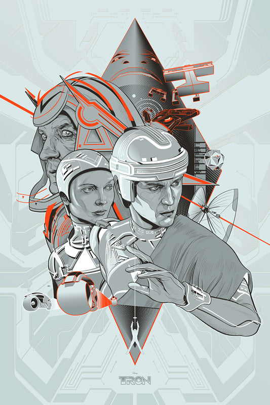 Tron (Variant) Movie Poster by Martin Ansin