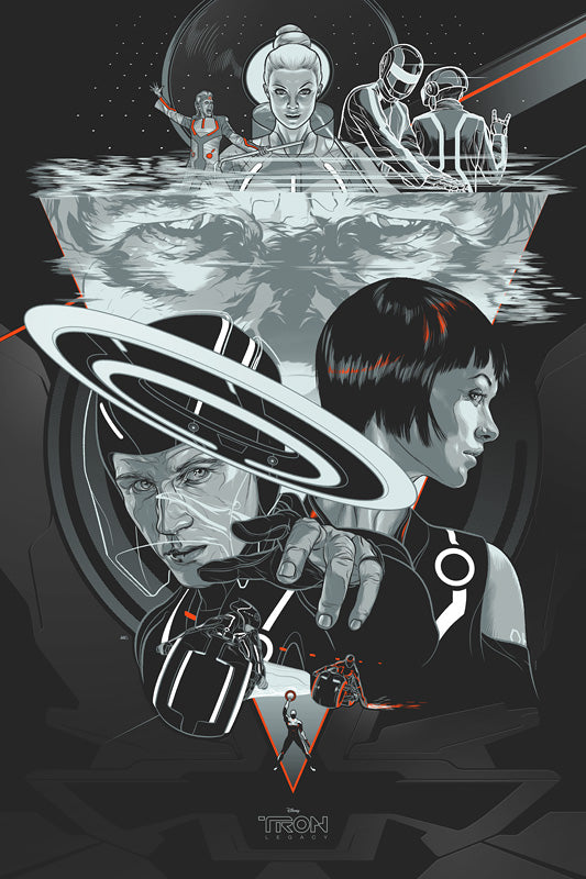 Tron Legacy (Variant) Movie Poster by Martin Ansin