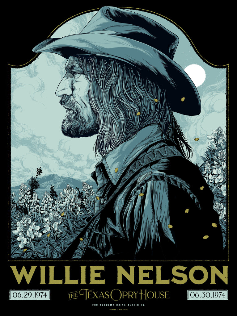Willie Nelson (Variant) Poster by Ken Taylor