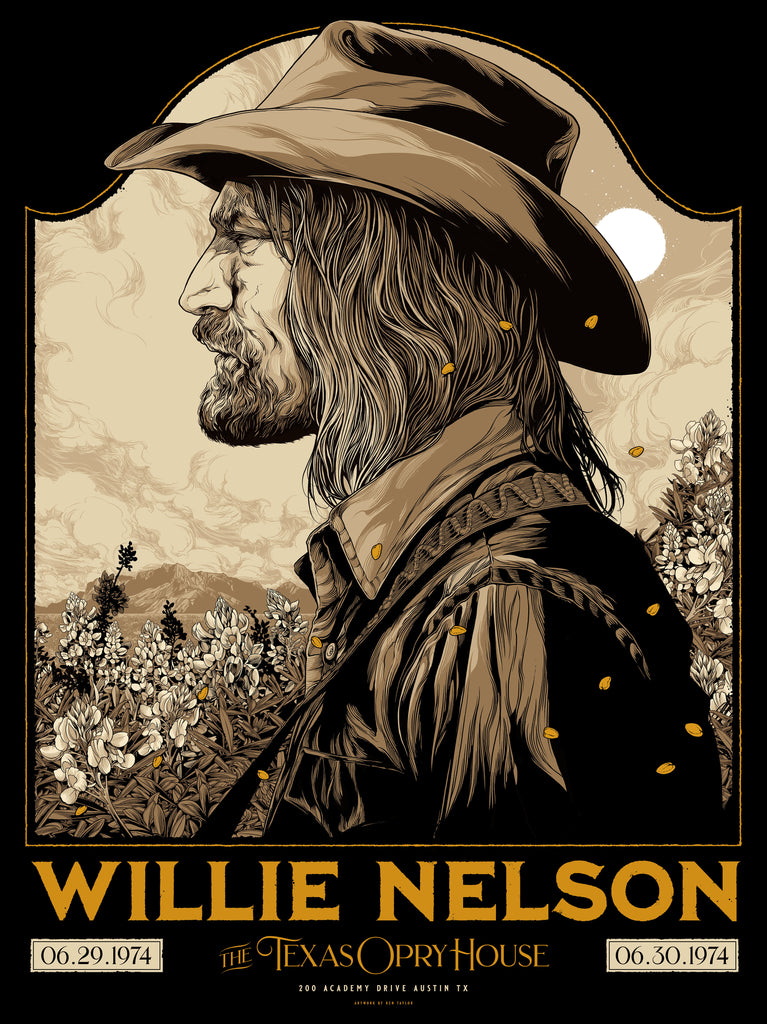 Willie Nelson Poster by Ken Taylor