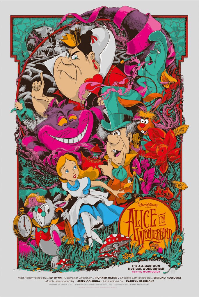 Alice in Wonderland Poster by Ken Taylor