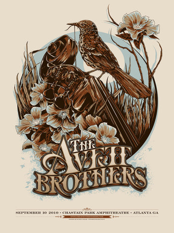 The Avett Brothers Atlanta Concert Poster by Ken Taylor