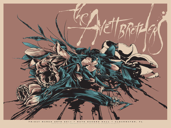 The Avett Brothers Clearwater Concert Poster by Ken Taylor
