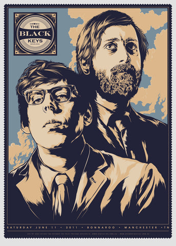 The Black Keys Bonnaroo Concert Poster by Ken Taylor