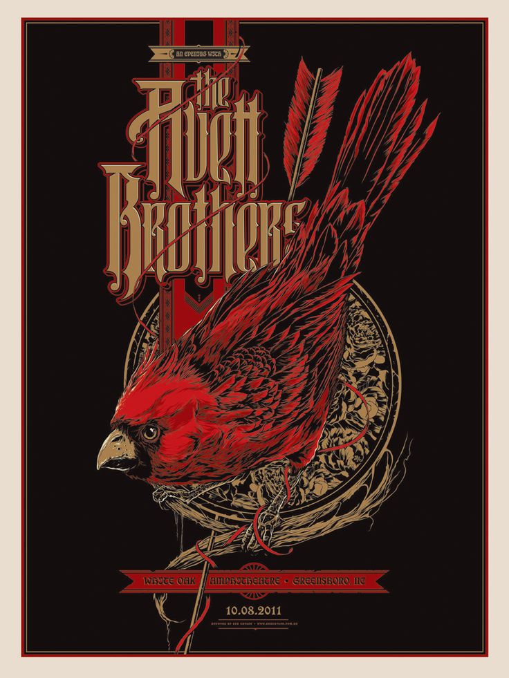 The Avett Brothers Greensboro Concert Poster by Ken Taylor