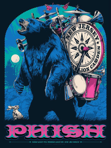 Phish New Jersey Poster by Ken Taylor