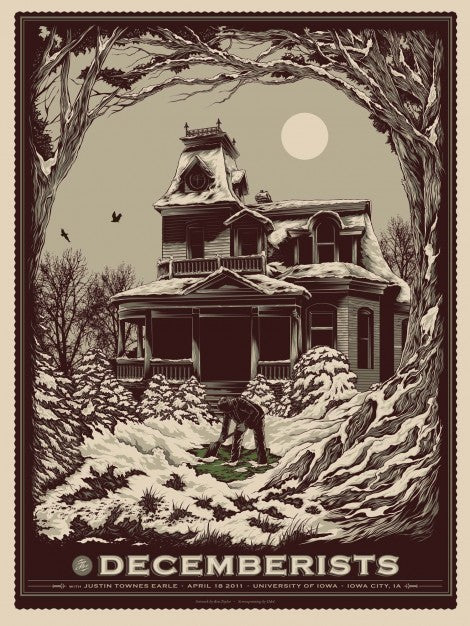 The Decemberists Iowa City Concert Poster by Ken Taylor