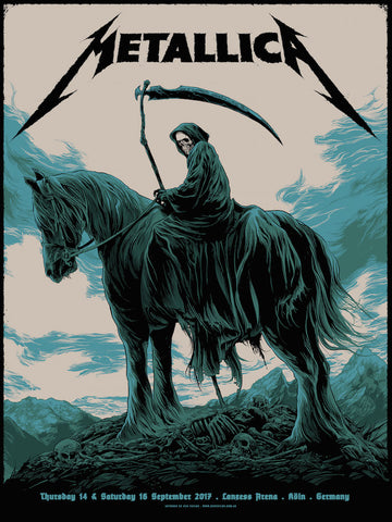 Metallica Koln Concert Poster by Ken Taylor