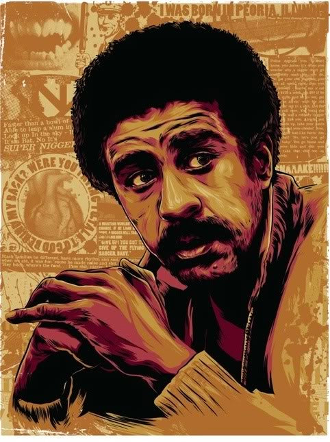 Richard Pryor Art Print by Ken Taylor WOOD VERSION